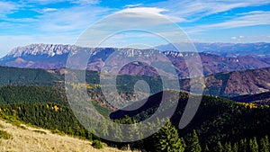 Piatra Craiului Mountains, viewpoint from Papusa Mountains, Romania