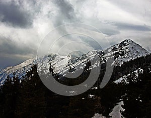 Piatra Craiului ridge in winter