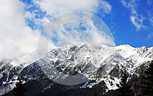 Piatra Craiului ridge in winter