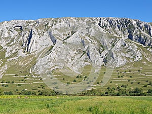 Piatra Secuiului cliffs in Apuseni mountains photo