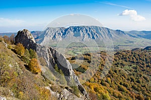 Piatra Secuiului from the opposite mountain