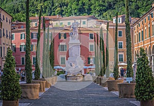 Piazza Alberica in Carrara, Tuscany, Italy photo