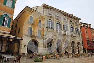 Piazza Bra in Verona, Italy