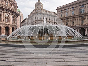 Piazza de Ferrari in Genoa photo