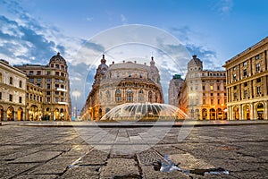 Piazza De Ferrari square in Genoa