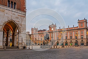 Piazza dei Cavalli and Palazzo del Governatore in Italian town P