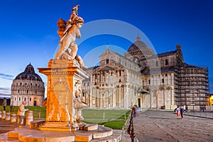 Piazza dei Miracoli with Leaning Tower of Pisa