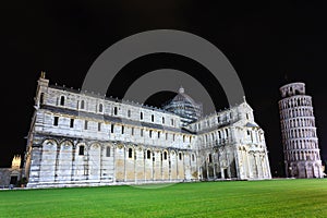 Piazza dei Miracoli with the Leaning Tower of Pisa, Italy