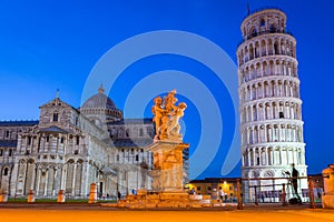 Piazza dei Miracoli with Leaning Tower of Pisa photo