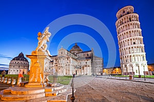 Piazza dei Miracoli with Leaning Tower of Pisa photo