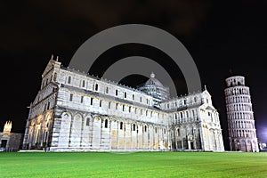 Piazza dei Miracoli with the Leaning Tower of Pisa, Italy