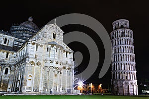 Piazza dei Miracoli with the Leaning Tower of Pisa, Italy