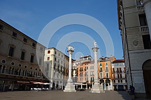 Piazza dei Signori with colums