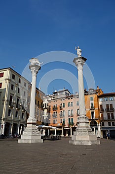 Piazza dei Signori with colums