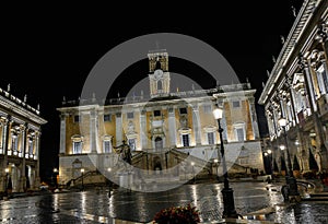 Piazza del Campidoglio in the center of the Italian city of Rome