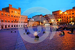 Piazza del Campo with Palazzo Pubblico, Siena