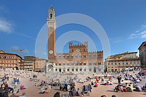 Piazza del Campo and Palazzo Publico, Siena, Italy