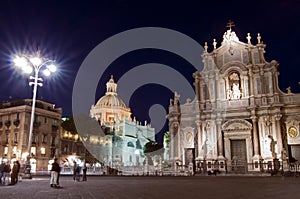 Piazza del Duomo in Catania by night