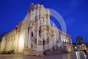 Piazza del Duomo (Duomo Square), with the Duomo Cathedral, Ortigia Island