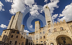 Piazza del Duomo of San Gimignano, Italy