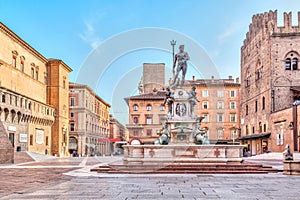 Piazza del Nettuno square in Bologna