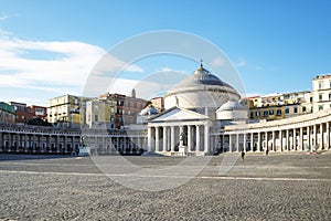 Piazza del Plabiscito, named after the plebiscite taken in 1860, that brought Naples into the unified Kingdom of Italy