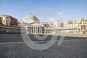 Piazza del Plabiscito, named after the plebiscite taken in 1860, that brought Naples into the unified Kingdom of Italy.