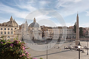 The Piazza del Popolo, looking west from the Pincio photo