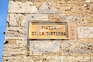 Piazza della cisterna,San Giminiano