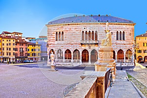 Piazza della Liberta square in Udine landmarks view photo