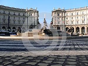 Piazza della Repubblica in Rome photo