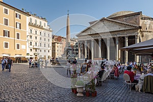 Piazza della Rotonda, Pantheon square, Rome, Italy