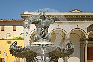 Pietro Tacca bronze fountain, florence,  italy photo