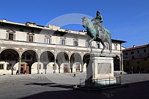 Piazza della Santissima Annunziata in Florence, Italy photo