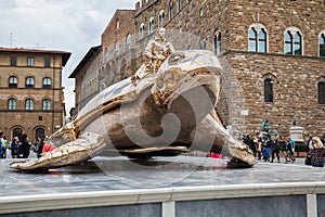 Piazza della Signoria with Palazzo Vecchio in Florence