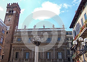 Piazza delle Erbe in Verona, Italy