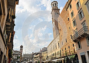 Piazza delle Erbe, Verona, Italy, Europe