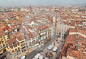 Piazza Delle Erbe - view from Lamberti tower