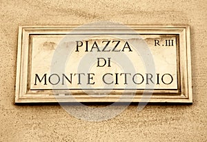 Piazza di Monte Citorio in Rome, Italy photo