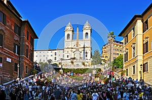 Piazza di Spagna in Rome, Italy