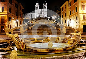 Piazza di Spagna and Spanish steps, Rome, Italy