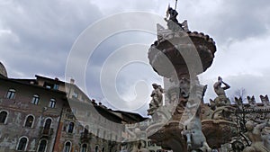 Piazza Duomo and cathedral of San Vigilio in Trento. photo