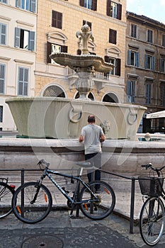 Piazza Farnese in Rome, Italy