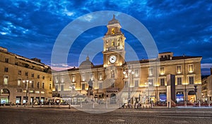 Piazza Garibaldi in the evening, Parma, Italy