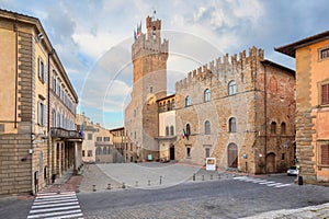 Piazza Liberta square in Arezzo, Italy photo