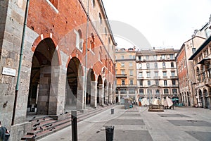 Piazza Mercanti is a central city square of Milan, between Piazza del Duomo and Piazza Cordusio