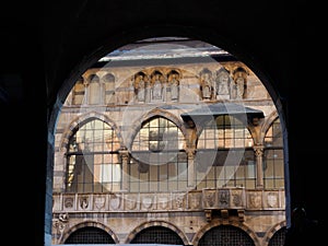 Piazza Mercanti, medieval square in Milan photo