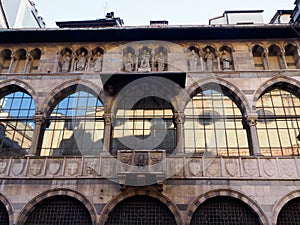 Piazza Mercanti, medieval square in Milan photo