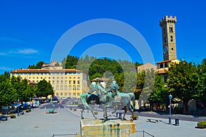 Piazza Mino Mino square with Cattedrale di San Romolo Duomo d