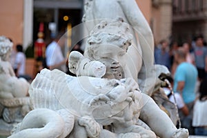 Piazza Navona, Fountain of Neptune in Rome